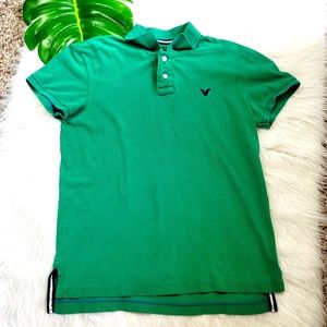American Eagle Mens Green Polo Shirt